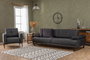 Atelier Del Sofa Mustang Sofá cama de 3 plazas Antracita